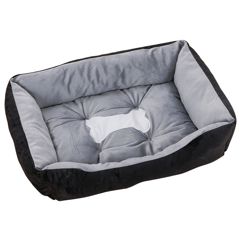 All-Season Dog & Cat Bed with High-Rebound PP Filling – Orthopedic Plush Pet Mattress for Small Medium Large Dogs and Cats, 5 Sizes, Calming Anti-Anxiety Washable Pet Bed