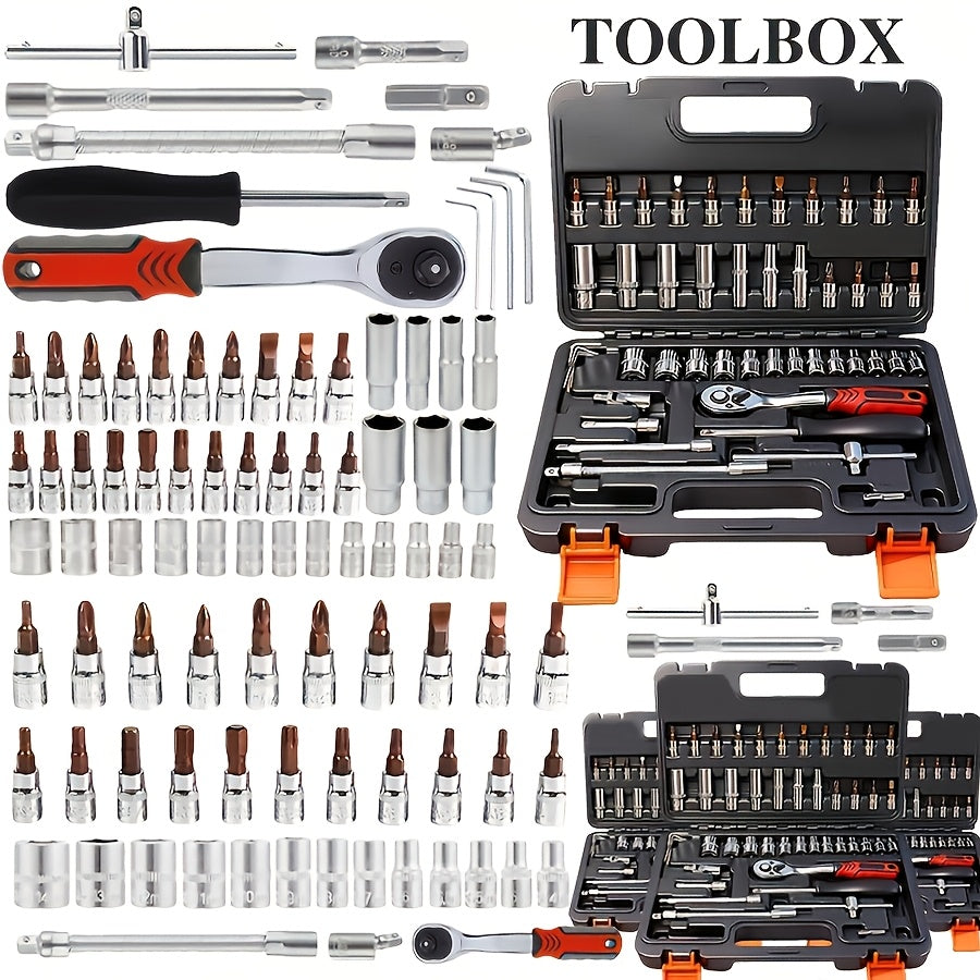 52-Piece Professional Tool Set for Home & Car Repair – Portable Toolbox Kit for DIY Enthusiasts, Mechanics & Professionals, Perfect Gift Idea